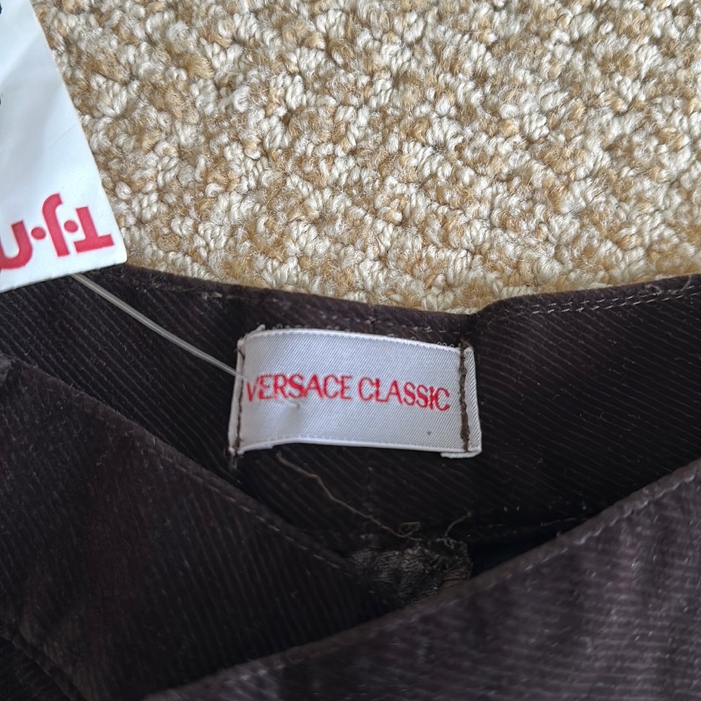 Brand new, never worn Versace corduroy pants